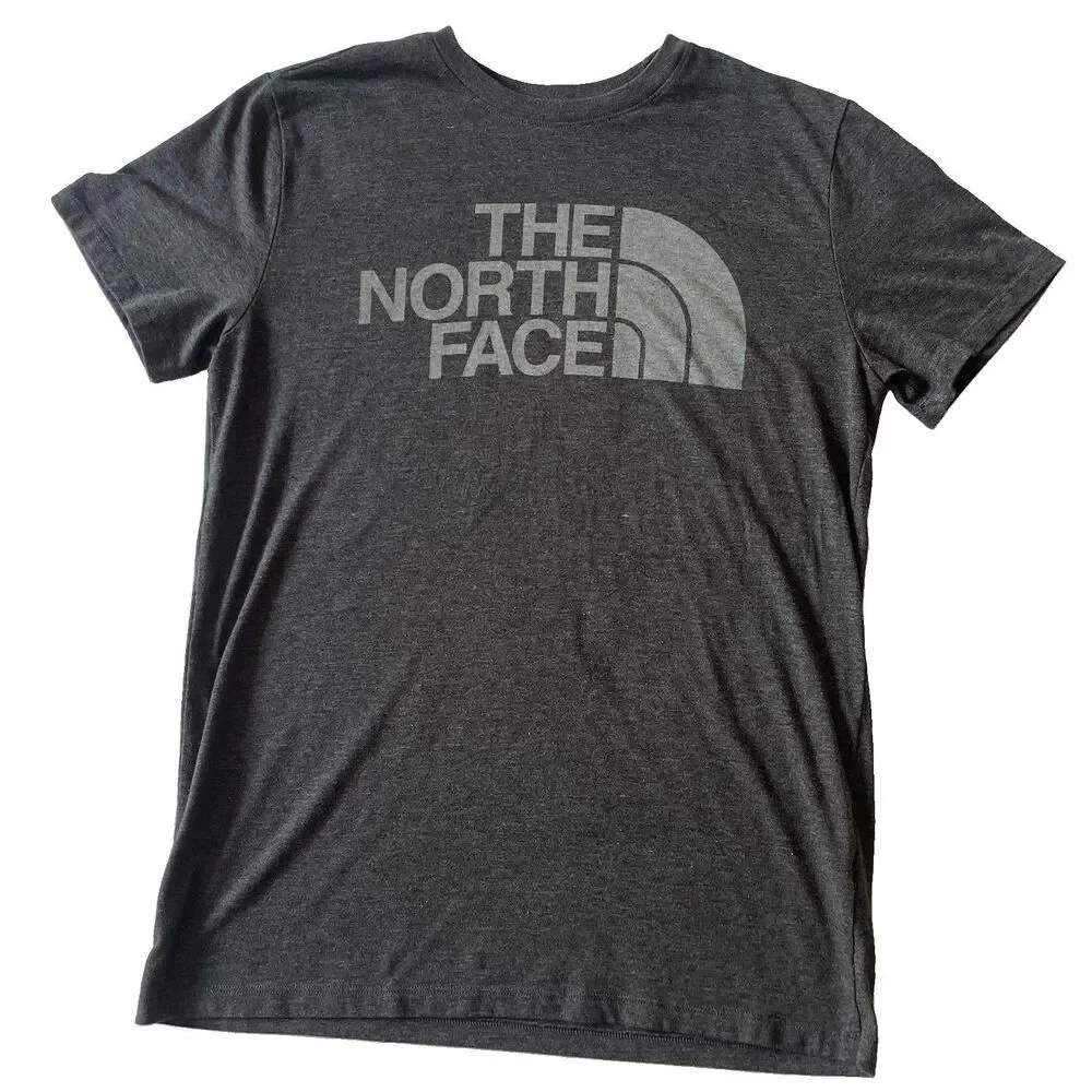 TNF The North Face Mens M Unisex Half Dome Logo Cotton Blend Dark Gray T-Shirt